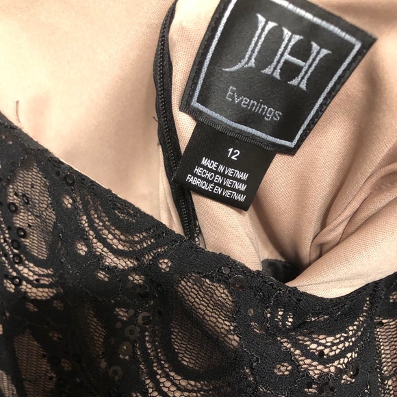 Black JH Evening A-line Dress US size 12 - Picture 11 of 15